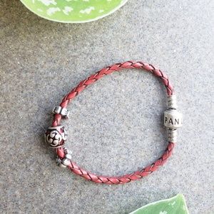 Pandora Leather Bracelet with Beads